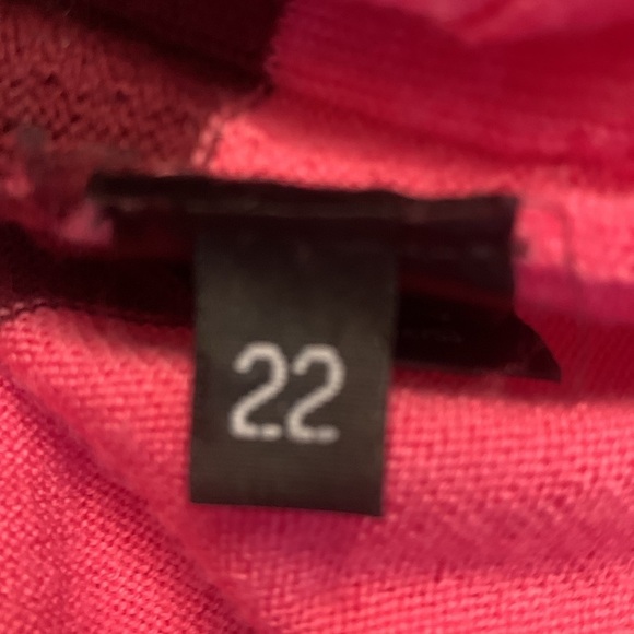 Tome Pink Colorblock Sweater Merino Wool Cotton US 22 3x - Picture 9 of 12
